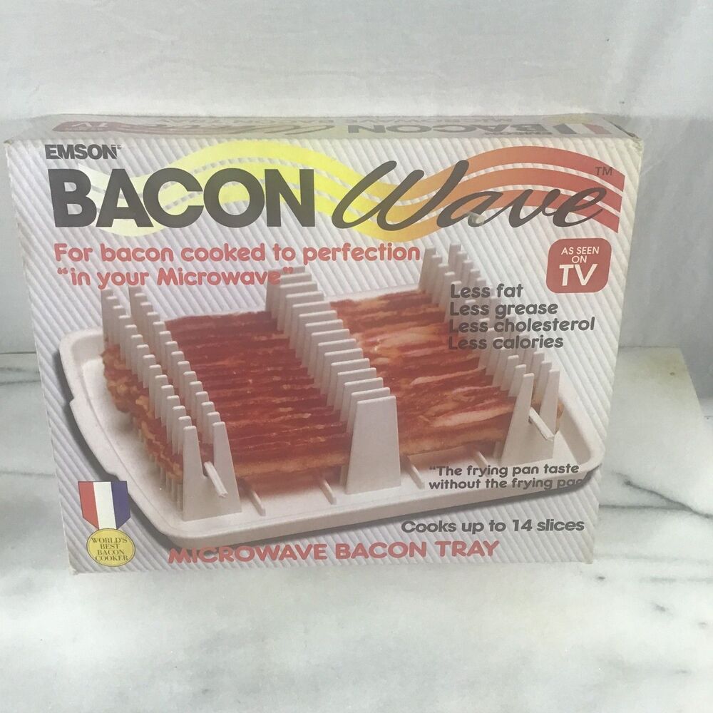 Vintage Emson Bacon Wave Microwave Bacon Tray - As Seen On TV - 14 Slices